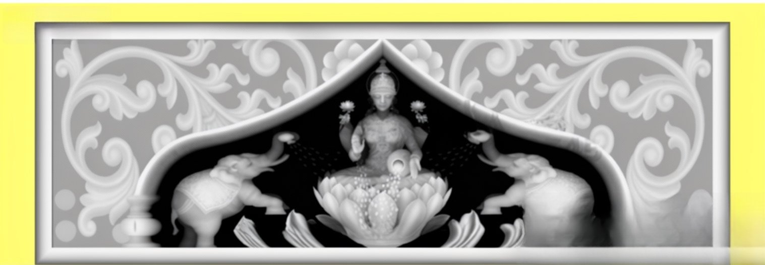 Mix - MIX-117 Goddess Lakshmi Divine Carving 3D Relief Model
